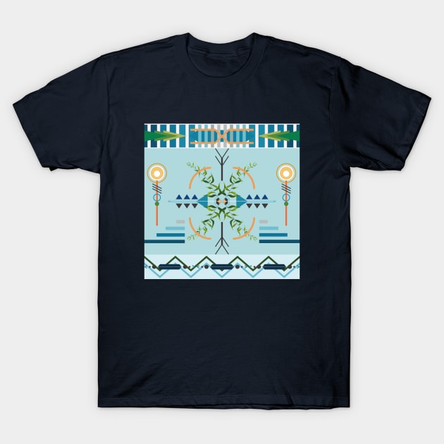 Colorful boho pattern T-Shirt by Wild Green Leaves